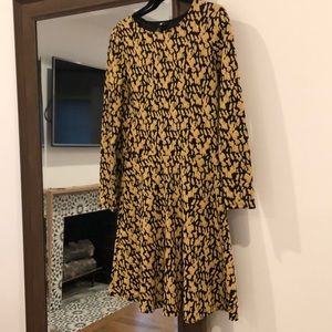 Leopard fit & flared dress